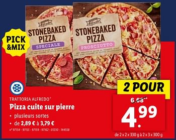 Promotions Pizza cuite sur pierre - Trattoria Alfredo - Valide de 02/05/2024 à 07/05/2024 chez Lidl