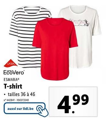 Promoties T-shirt - Esmara - Geldig van 02/05/2024 tot 07/05/2024 bij Lidl