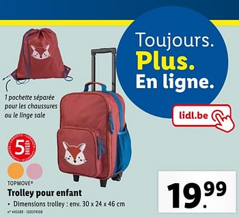 Promoties Trolley pour enfant - TopMove - Geldig van 02/05/2024 tot 07/05/2024 bij Lidl