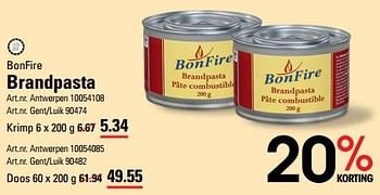 Promoties Brandpasta - Bonfire - Geldig van 25/04/2024 tot 13/05/2024 bij Sligro