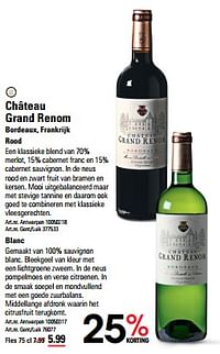 Château grand renom bordeaux rood-Rode wijnen