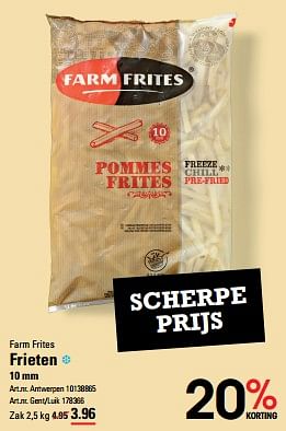 Promotions Frieten - FarmFrites - Valide de 25/04/2024 à 13/05/2024 chez Sligro
