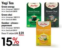 Promoties Green energy - Yogi Tea - Geldig van 25/04/2024 tot 13/05/2024 bij Sligro