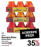 Promoties Kaarsglas bistro - Bonfire - Geldig van 25/04/2024 tot 13/05/2024 bij Sligro