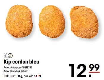Promotions Kip cordon bleu - Produit Maison - Sligro - Valide de 25/04/2024 à 13/05/2024 chez Sligro