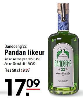 Promoties Pandan likeur - Bandoeng'22 - Geldig van 25/04/2024 tot 13/05/2024 bij Sligro