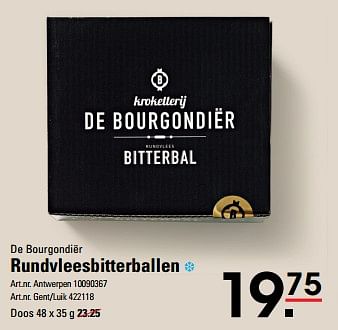 Promoties Rundvleesbitterballen - De Bourgondiër - Geldig van 25/04/2024 tot 13/05/2024 bij Sligro