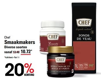 Promotions Smaakmakers - Chef - Valide de 25/04/2024 à 13/05/2024 chez Sligro