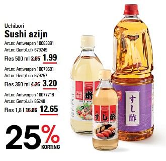 Promoties Sushi azijn - Uchibori - Geldig van 25/04/2024 tot 13/05/2024 bij Sligro