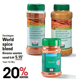 Promotions World spice blend - Verstegen - Valide de 25/04/2024 à 13/05/2024 chez Sligro