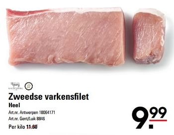 Promotions Zweedse varkensfilet heel - Kaldenberg - Valide de 25/04/2024 à 13/05/2024 chez Sligro