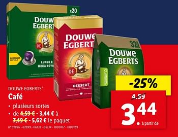 Promoties Café - Douwe Egberts - Geldig van 02/05/2024 tot 07/05/2024 bij Lidl