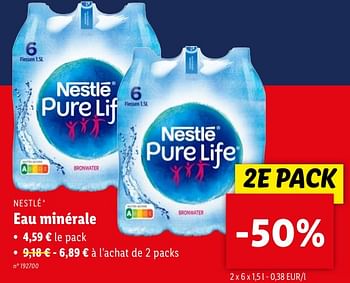 Promoties Eau minérale - Nestlé - Geldig van 02/05/2024 tot 07/05/2024 bij Lidl