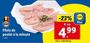 Promoties Filets de poulet à la minute - Huismerk - Lidl - Geldig van 02/05/2024 tot 07/05/2024 bij Lidl