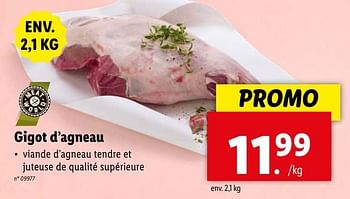 Promotions Gigot d’agneau - Produit maison - Lidl - Valide de 02/05/2024 à 07/05/2024 chez Lidl