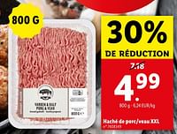 Promotions Haché de porc-veau xxl - Produit maison - Lidl - Valide de 02/05/2024 à 07/05/2024 chez Lidl