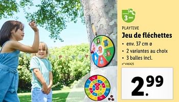 Promoties Jeu de fléchettes - Playtive - Geldig van 02/05/2024 tot 07/05/2024 bij Lidl