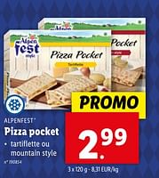 Promotions Pizza pocket - Alpen Fest - Valide de 02/05/2024 à 07/05/2024 chez Lidl