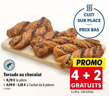 Promotions Torsade au chocolat - Produit maison - Lidl - Valide de 02/05/2024 à 07/05/2024 chez Lidl