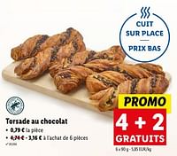 Promotions Torsade au chocolat - Produit maison - Lidl - Valide de 02/05/2024 à 07/05/2024 chez Lidl
