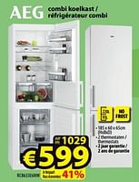 Promoties Aeg combi koelkast - réfrigérateur combi rcb633e6nw - AEG - Geldig van 01/05/2024 tot 08/05/2024 bij ElectroStock