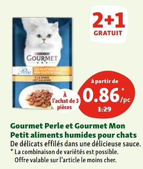 Promoties Gourmet perle et gourmet mon petit aliments humides pour chats - Purina - Geldig van 30/04/2024 tot 06/05/2024 bij Maxi Zoo