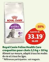 Promotions Royal canin feline health care croquettes pour chats - Royal Canin - Valide de 30/04/2024 à 06/05/2024 chez Maxi Zoo