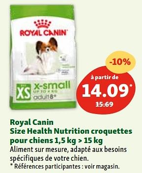 Promoties Royal canin size health nutrition croquettes pour chiens - Royal Canin - Geldig van 30/04/2024 tot 06/05/2024 bij Maxi Zoo