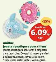 Promotions Anione jouets aquatiques pour chiens - Anione - Valide de 30/04/2024 à 06/05/2024 chez Maxi Zoo