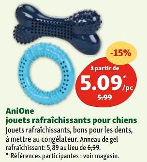 Promoties Anione jouets rafraîchissants pour chiens - Anione - Geldig van 30/04/2024 tot 06/05/2024 bij Maxi Zoo
