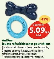 Promotions Anione jouets rafraîchissants pour chiens - Anione - Valide de 30/04/2024 à 06/05/2024 chez Maxi Zoo