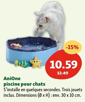 Promoties Anione piscine pour chats - Anione - Geldig van 30/04/2024 tot 06/05/2024 bij Maxi Zoo