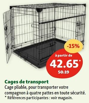 Promotions Cages de transport - Produit maison - Maxi Zoo - Valide de 30/04/2024 à 06/05/2024 chez Maxi Zoo