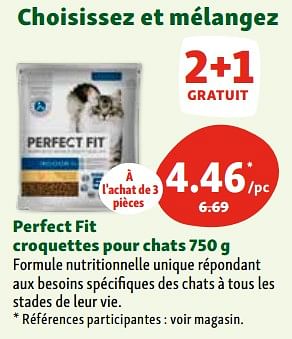 Promoties Perfect fit croquettes pour chats - Perfect Fit  - Geldig van 30/04/2024 tot 06/05/2024 bij Maxi Zoo