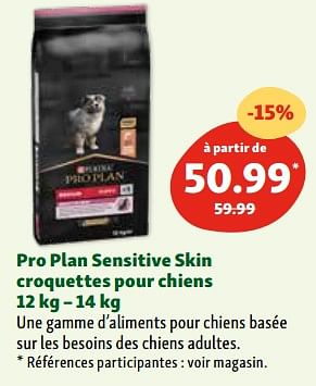 Promoties Pro plan sensitive skin croquettes pour chiens - Purina - Geldig van 30/04/2024 tot 06/05/2024 bij Maxi Zoo