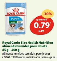 Promotions Royal canin size health nutrition aliments humides pour chiots - Royal Canin - Valide de 30/04/2024 à 06/05/2024 chez Maxi Zoo