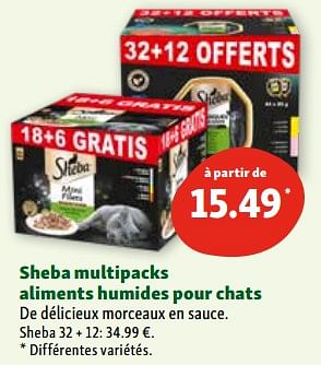 Promotions Sheba multipacks aliments humides pour chats - Sheba - Valide de 30/04/2024 à 06/05/2024 chez Maxi Zoo