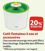 Promotions Catit fontaines à eau et accessoires 20% de réduction - Catit - Valide de 30/04/2024 à 06/05/2024 chez Maxi Zoo