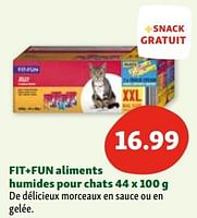 Promotions Fit+fun aliments humides pour chats - Fit + Fun - Valide de 30/04/2024 à 06/05/2024 chez Maxi Zoo