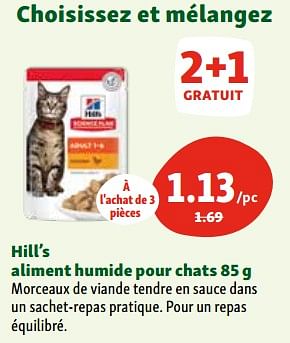 Promoties Hill’s aliment humide pour chats - Hill's - Geldig van 30/04/2024 tot 06/05/2024 bij Maxi Zoo