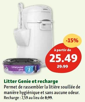 Promoties Litter genie et recharge - Littergenie - Geldig van 30/04/2024 tot 06/05/2024 bij Maxi Zoo