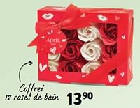 Promotions Coffret 12 roses de bain - Produit maison - DI - Valide de 24/04/2024 à 07/05/2024 chez DI
