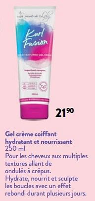 Promoties Gel crème coiffant hydratant et nourrissant - Les Secrets de Loly - Geldig van 24/04/2024 tot 07/05/2024 bij DI