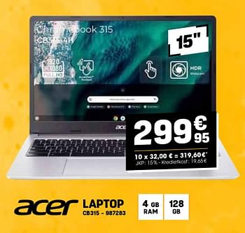 Promotions Acer laptop cb315 - Acer - Valide de 24/04/2024 à 05/05/2024 chez Electro Depot