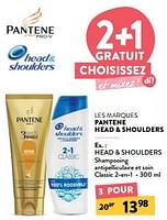 Promotions Head + shoulders shampooing antipelliculaire et soin classic 2-en-1 - Head & Shoulders - Valide de 24/04/2024 à 07/05/2024 chez DI