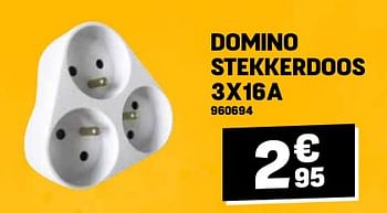 Promotions Domino stekkerdoos 3x16a - Domino - Valide de 24/04/2024 à 05/05/2024 chez Electro Depot
