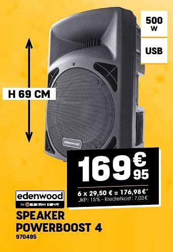 Promotions Edenwood speaker powerboost 4 - Edenwood  - Valide de 24/04/2024 à 05/05/2024 chez Electro Depot