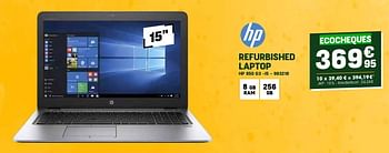 Promotions Hp refurbished laptop hp 850 g3 -i5 - HP - Valide de 24/04/2024 à 05/05/2024 chez Electro Depot
