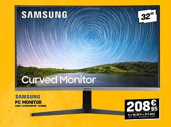 Promoties Samsung pc monitor curv lc32r500fhp - Samsung - Geldig van 24/04/2024 tot 05/05/2024 bij Electro Depot