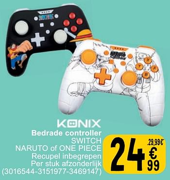 Promotions Bedrade controller switch naruto of one piece - Konix - Valide de 30/04/2024 à 13/05/2024 chez Cora